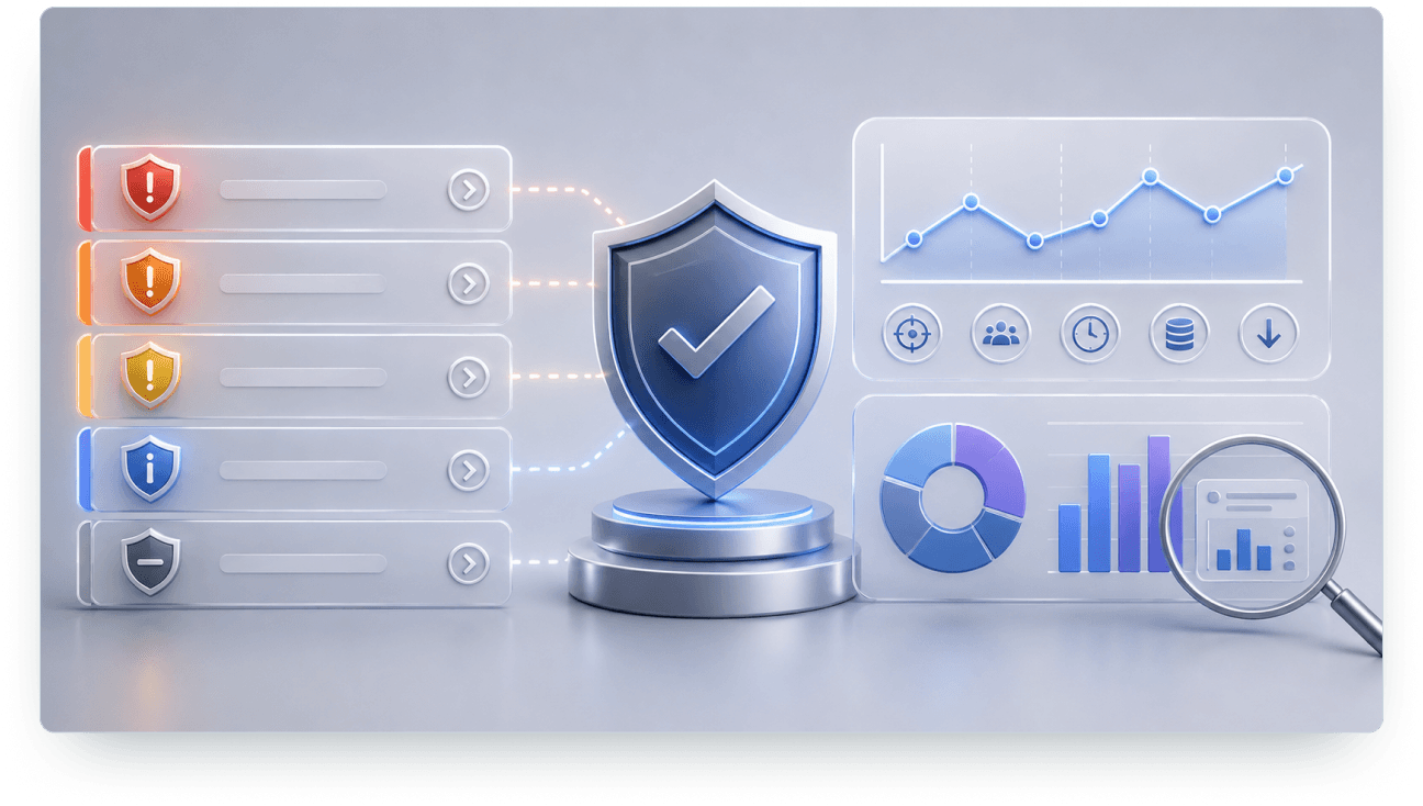 Root category, priority metrics and escalation trend illustration